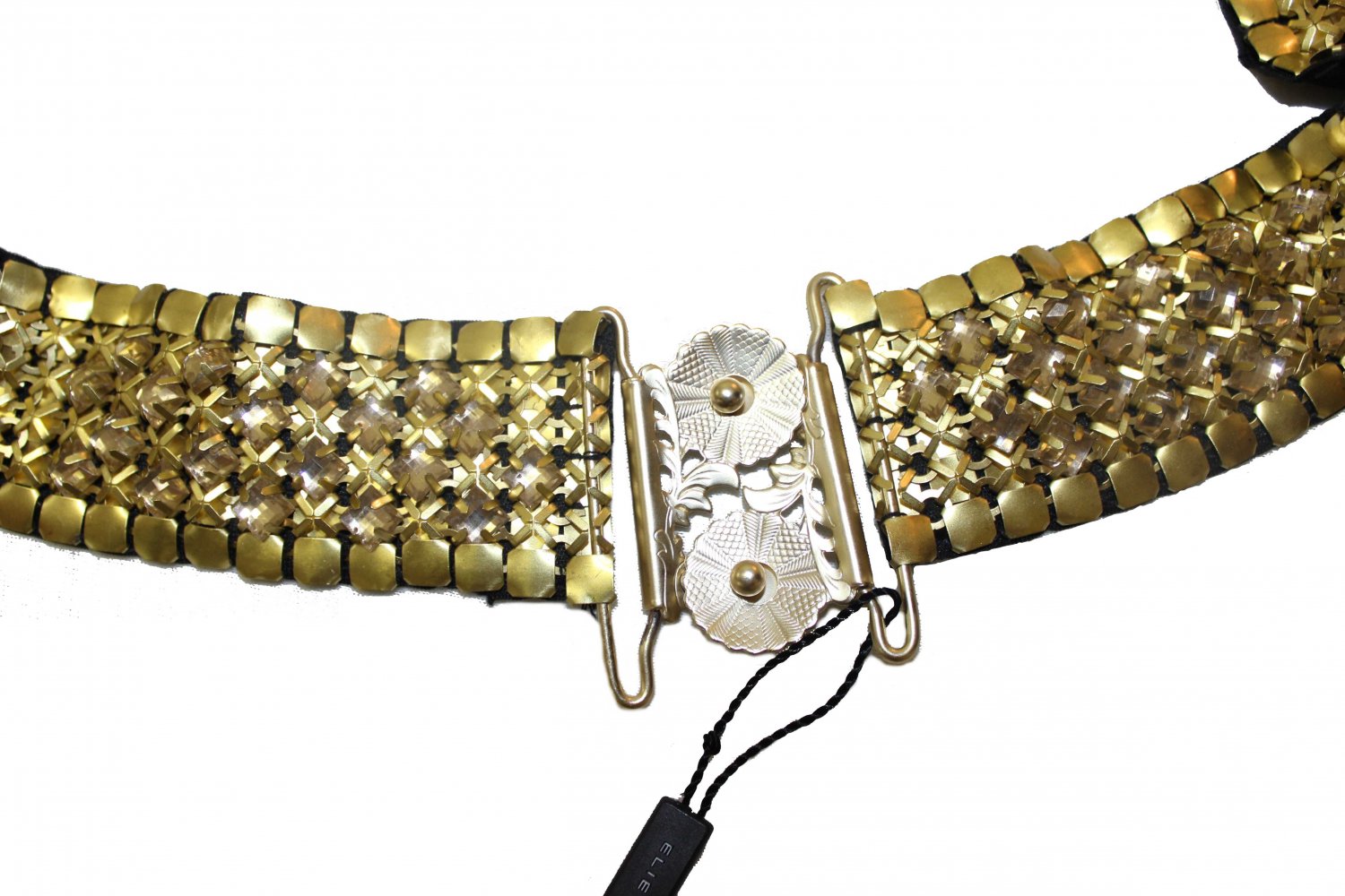 NEU: Elie Tahari, Gürtel aus Metall, goldfarbe mit Svarovski-Steinen, Boutiquen-Preis: 349 Euro 