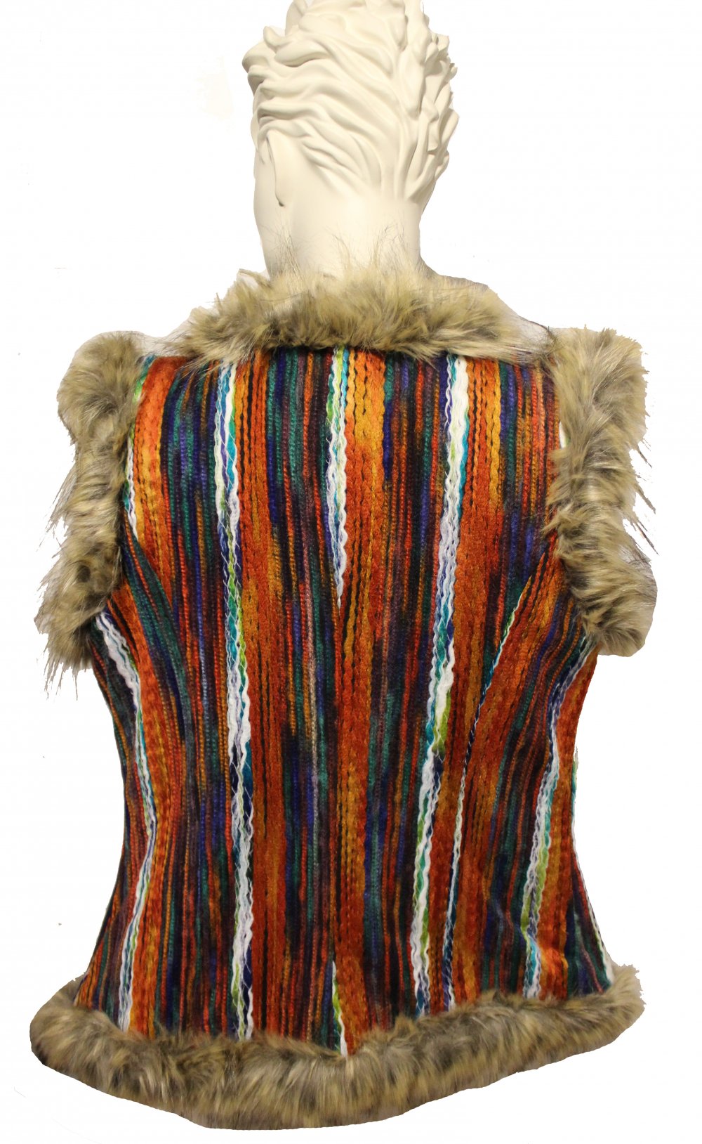 cooles Pelz-Gilet im Missoni Style, Neu mit Etikett, Boutiquen-Preis: 199 €