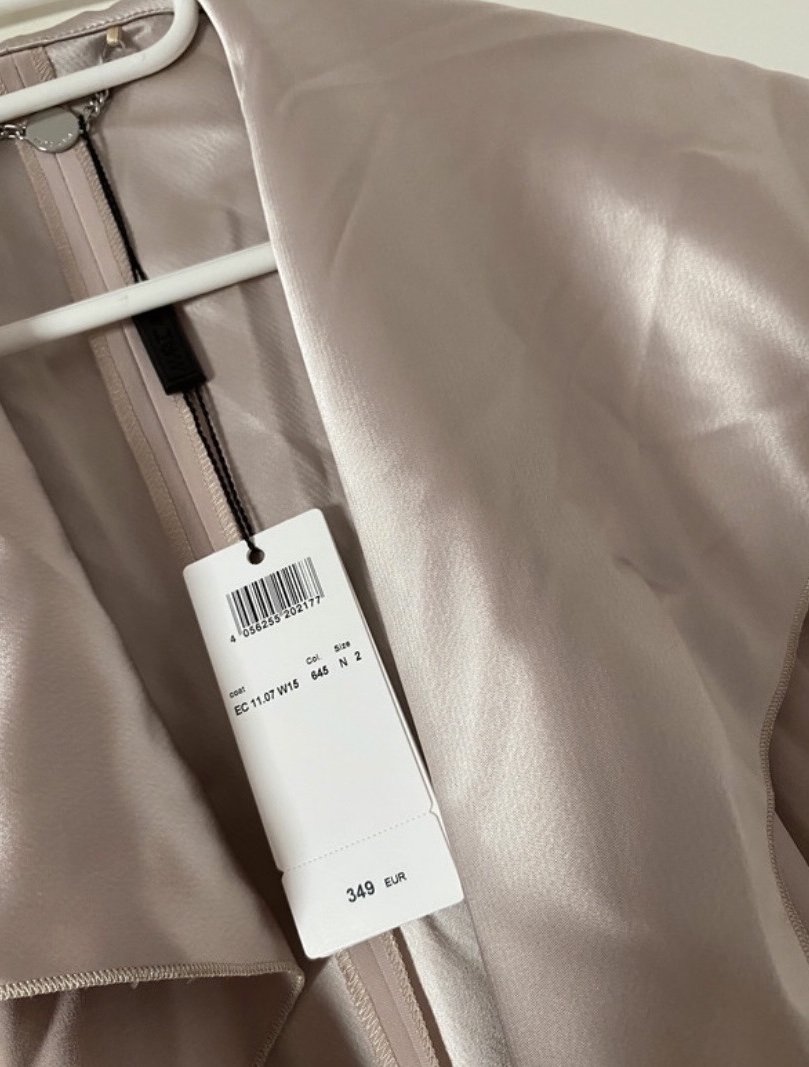 Marc Cain Trenchcoat Mantel Coat dünn Seide wie neu nur anprobiert Creme Beige Taube Rose Satin Original