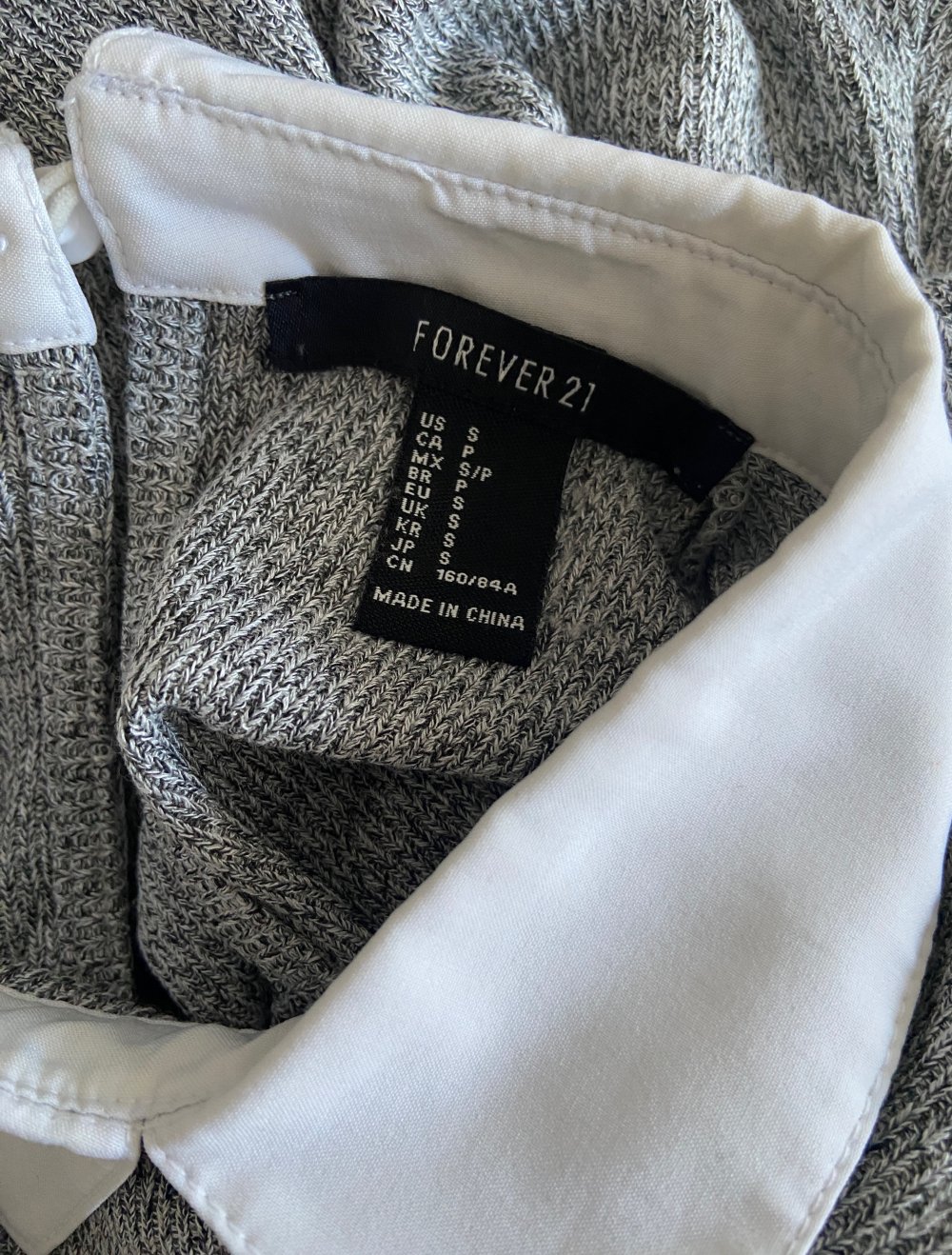 Graues Strickkleid Wednesday Style, S