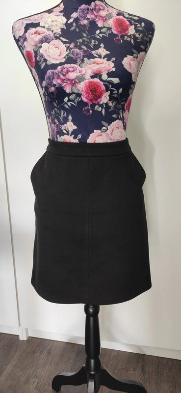 High Waist Rock in Wildlederoptik