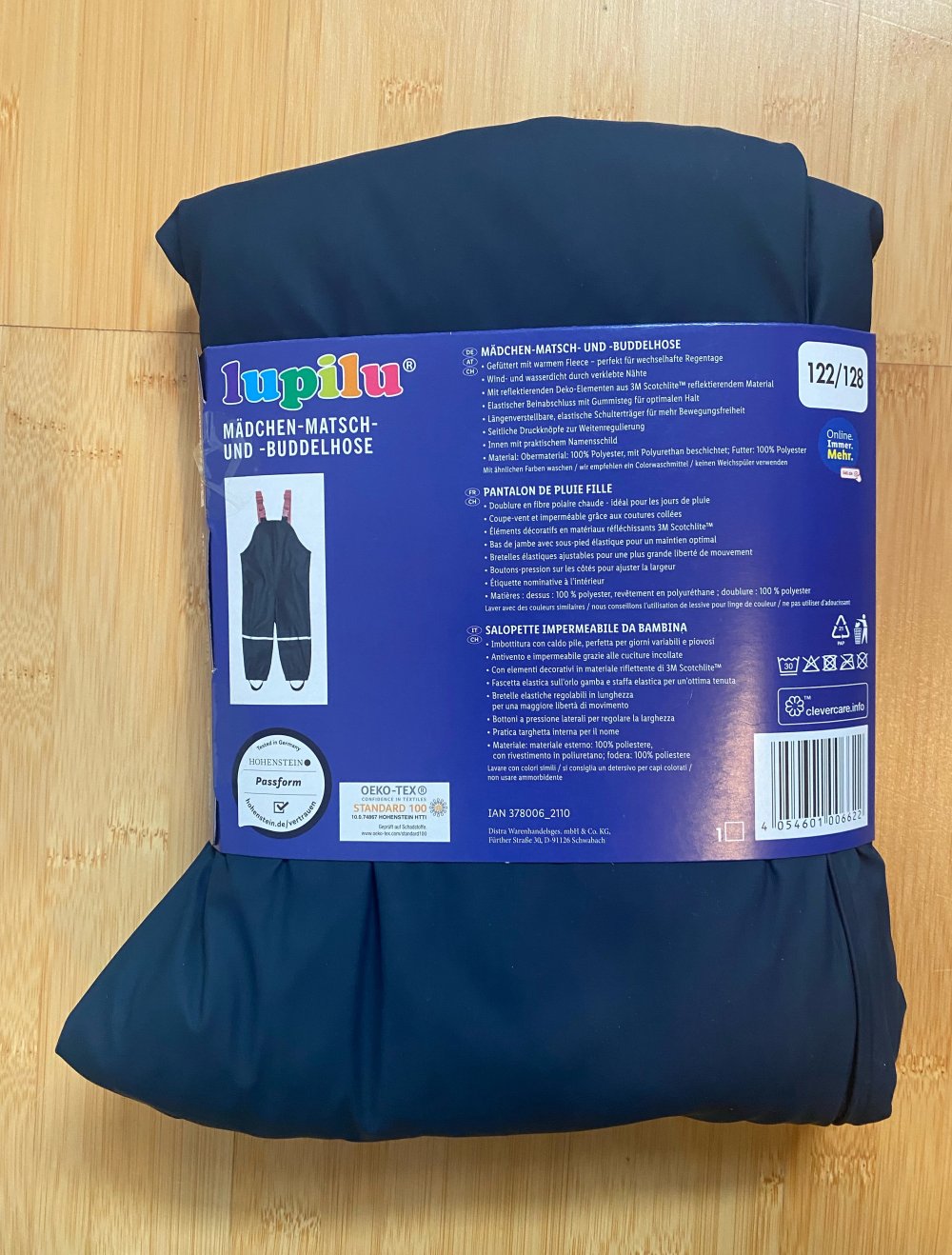 lupilu Kleinkinder Matsch- und Buddellatzhose, wasser- und winddicht