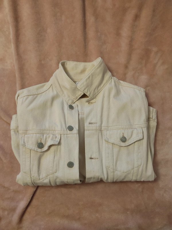 Jeansjacke weiß/rosa