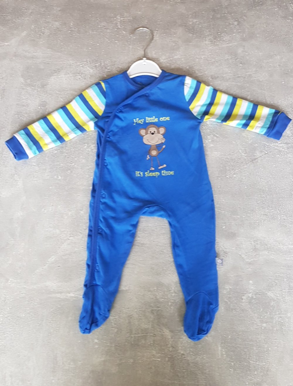 Strampler Gr.50/56 #Affe #blau