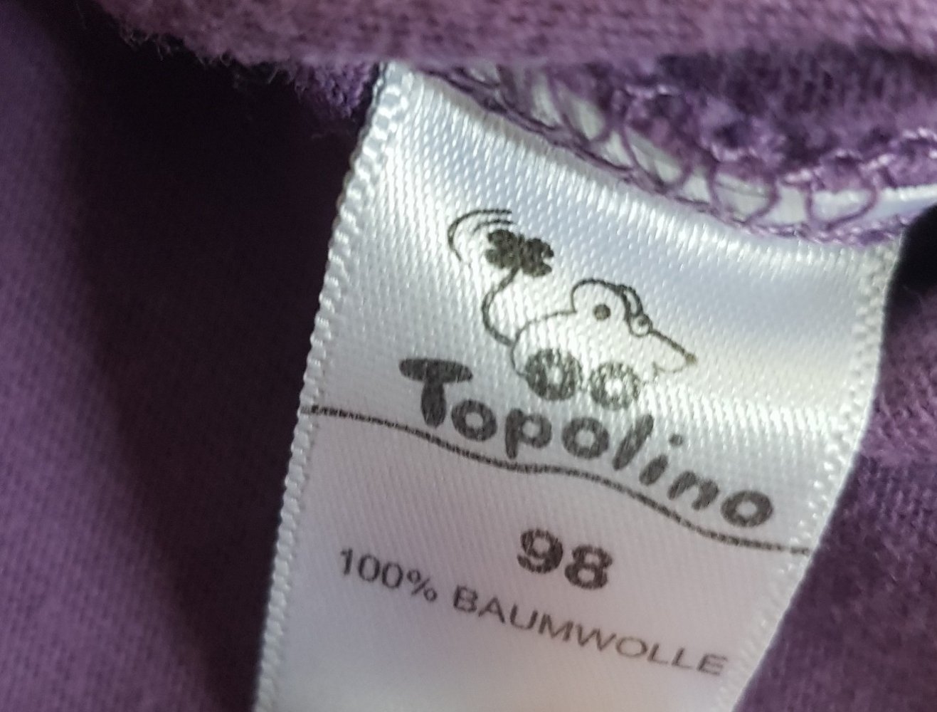 Langarmshirt Gr.98 #Topolino #grau #lila