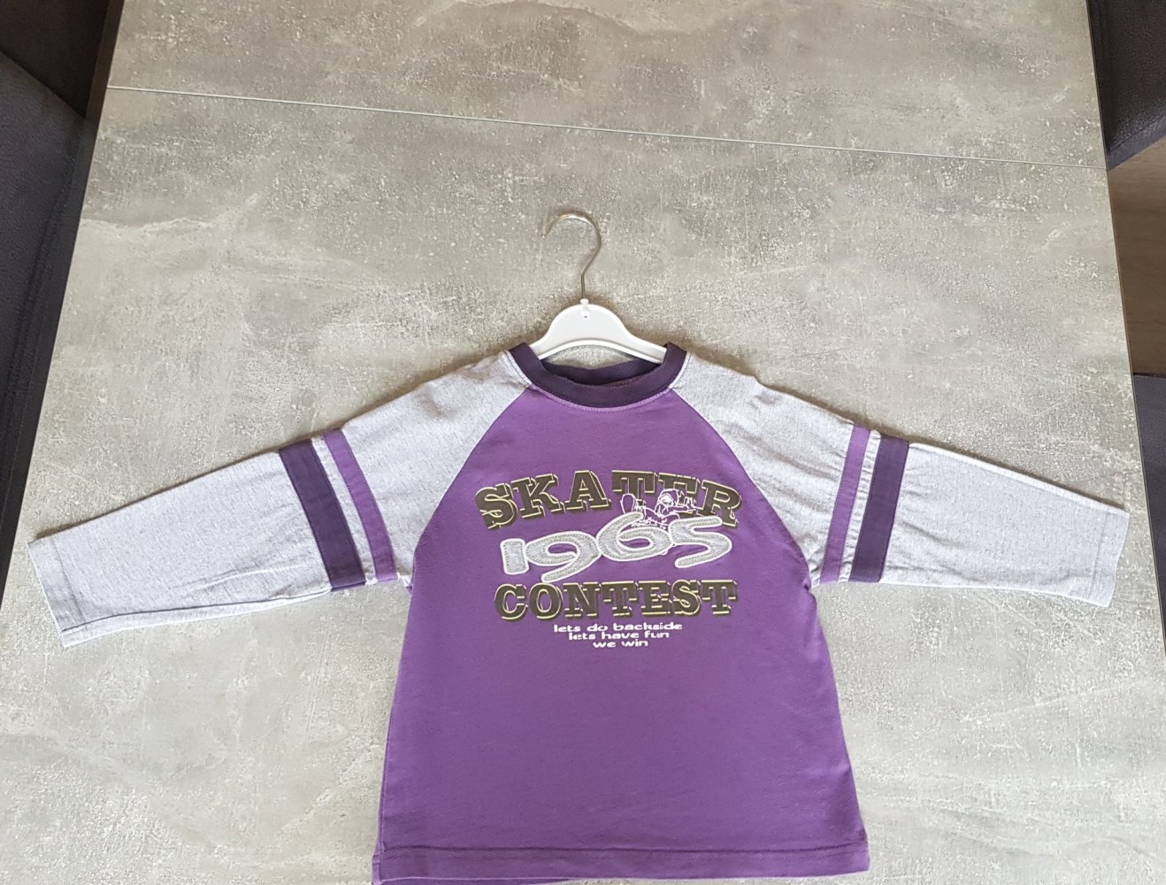 Langarmshirt Gr.98 #Topolino #grau #lila