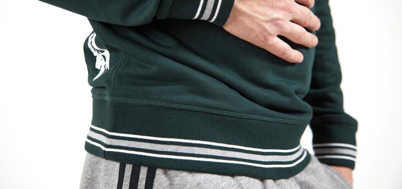 Bio Sweatshirt Pullover M grün Totenkopf Winter neu