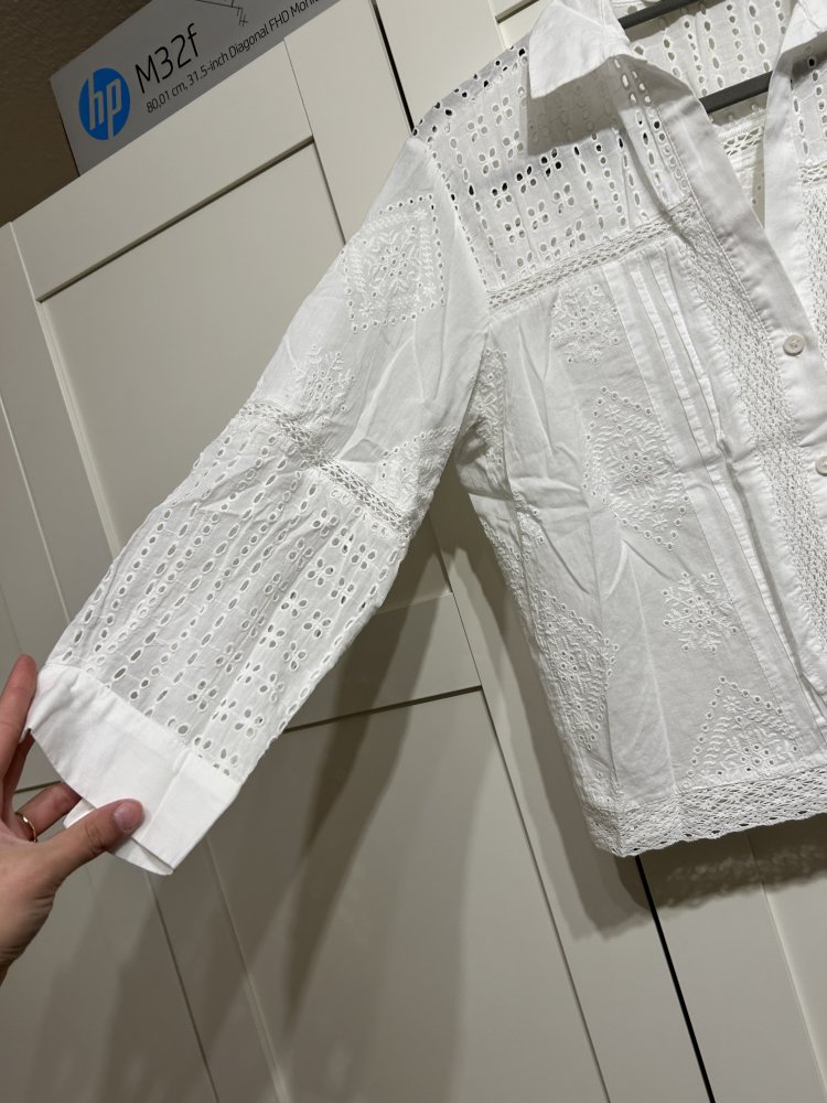 Weiße Bluse von Zara ( Häkel / Spitze )