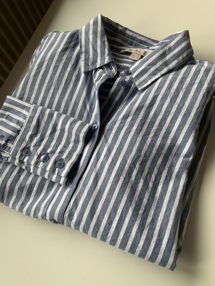 Neuwertig! Esprit (Hemd-)Bluse blau/weiß gestreift 