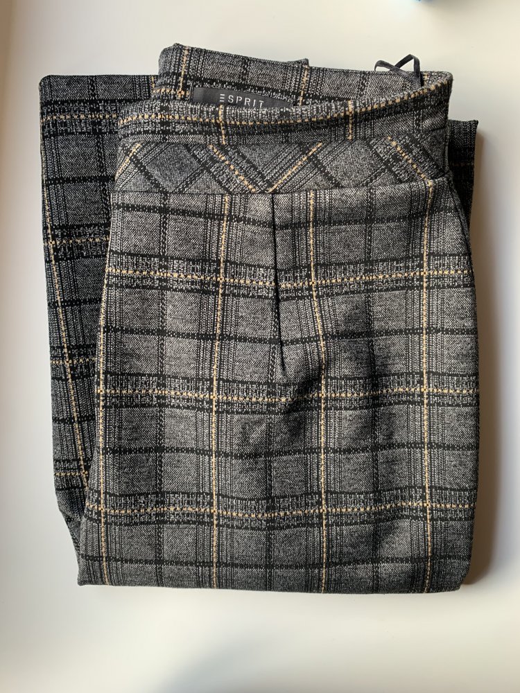 Neuwertig! Rock tailliert in grau/schwarz/gelb, Business-tauglich 