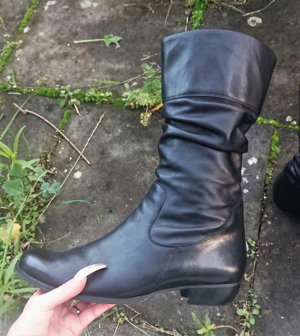 ECHT LEDER Stiefel, SEMLER SELECT, schwarz, Gr. 9,5 / 44 - Sohle herausnehmbar - geeignet für orthopädische Sohlen