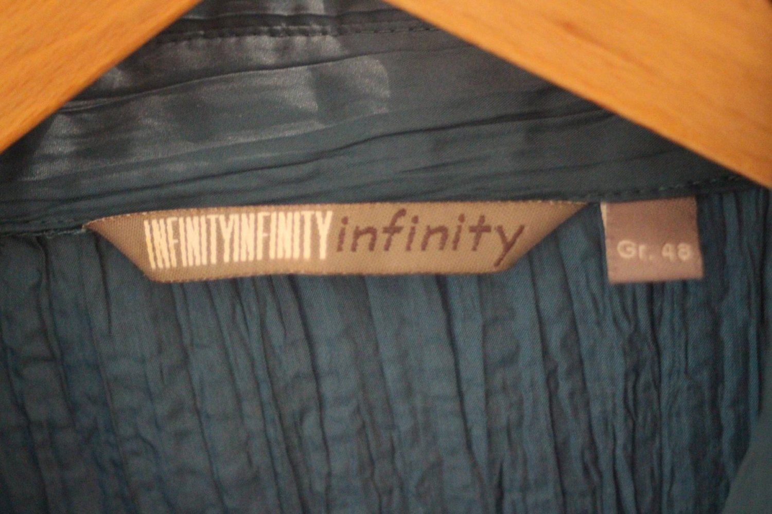 Schicke crinkle-optik Bluse in Petrol