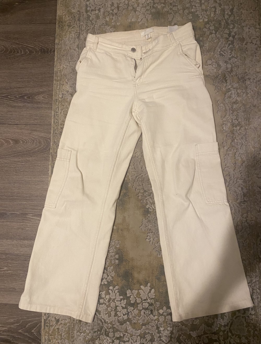 Cargo Jeans weiß