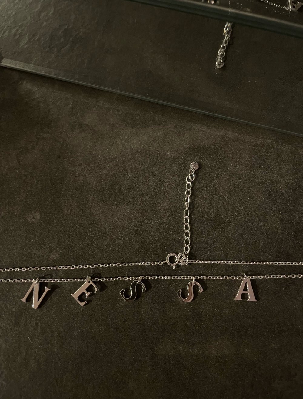 Namenskette Nessa, Vanessa 925 sterling silber