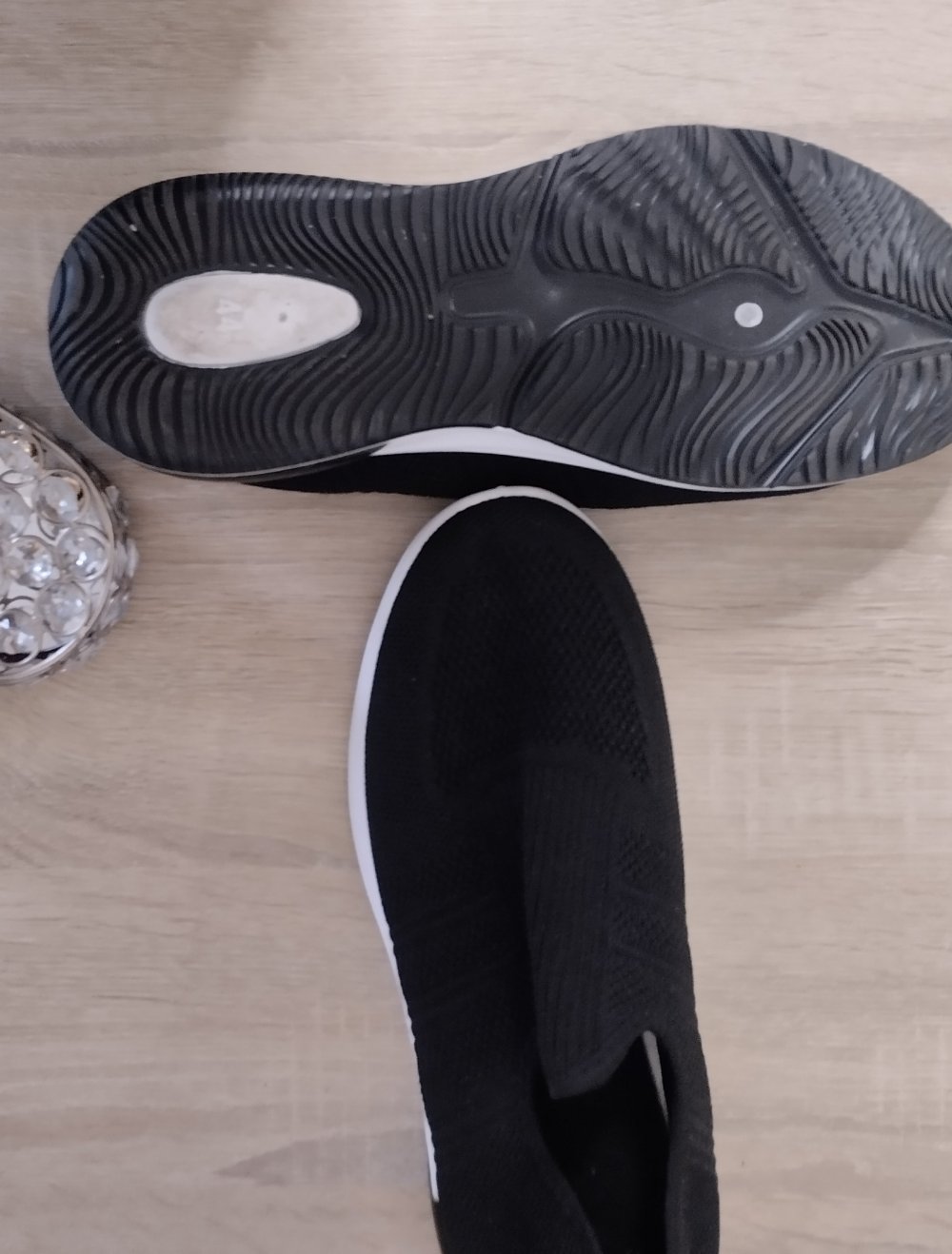 Schwarze Schlüpf Sneaker