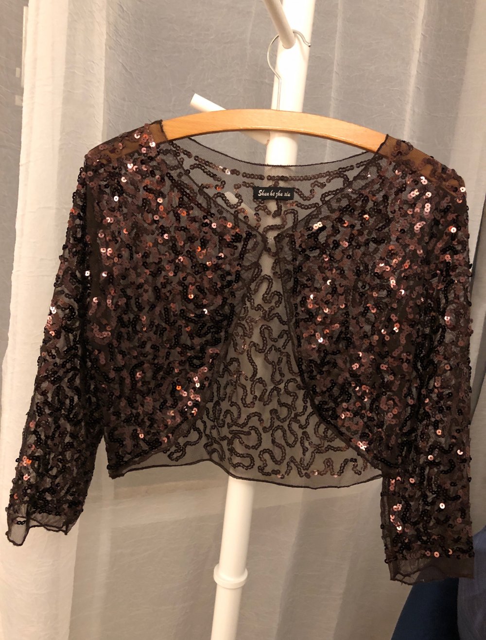 Bolero Jäckchen mit Pailletten festlich, Gr. M