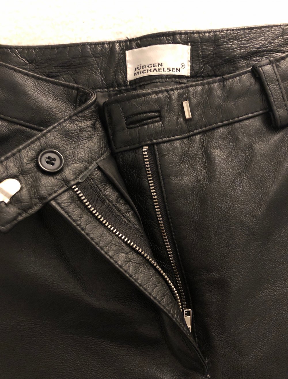 Lederhose in Schwarz von Jürgen Michaelsen, Gr. 38