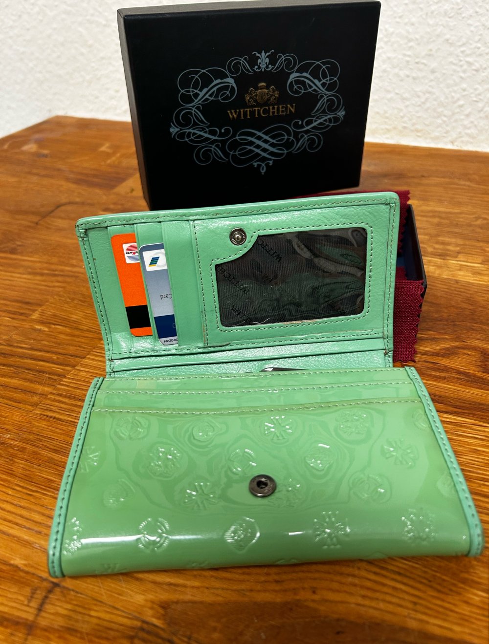 100% Echtleder Lackleder Geldbörse von Wittchen