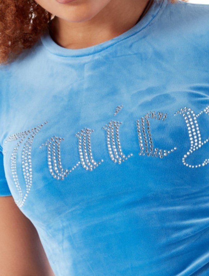 Juicy Couture Nicki Regatta slim fit velour t-shirt