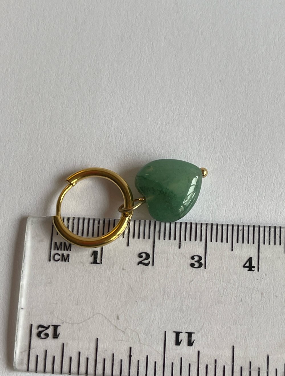 Süße Ohrringe Creolen Hoops mit Edelsteinanhänger