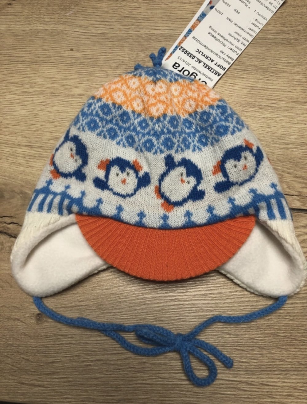 leicht gefütterte Mütze ( 41-43cm)