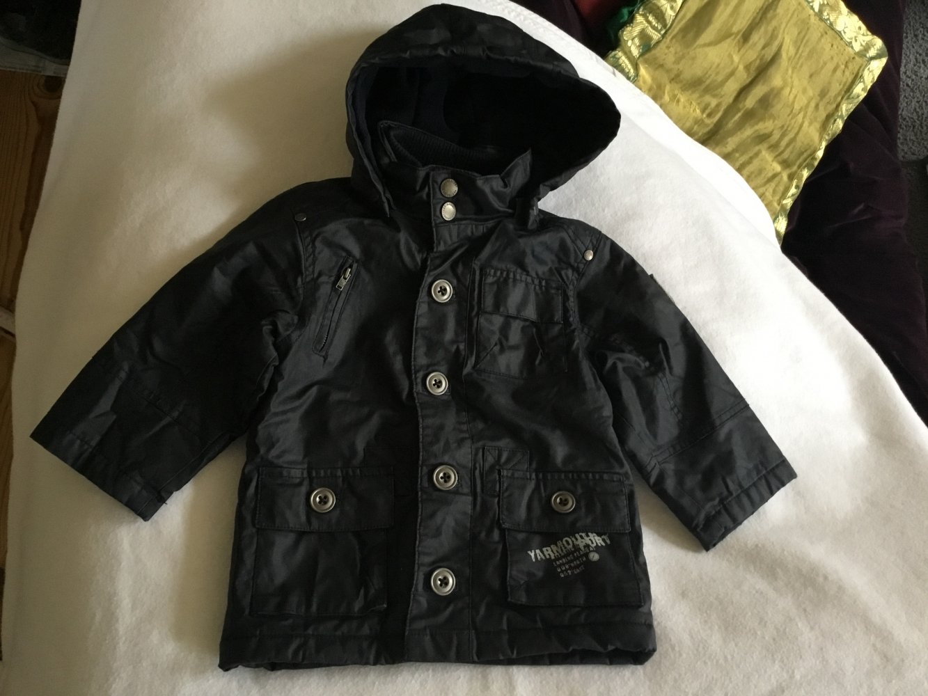 Vertbaudet Jacke mit Kapuze - Größe 86 - innen Fleece Futter