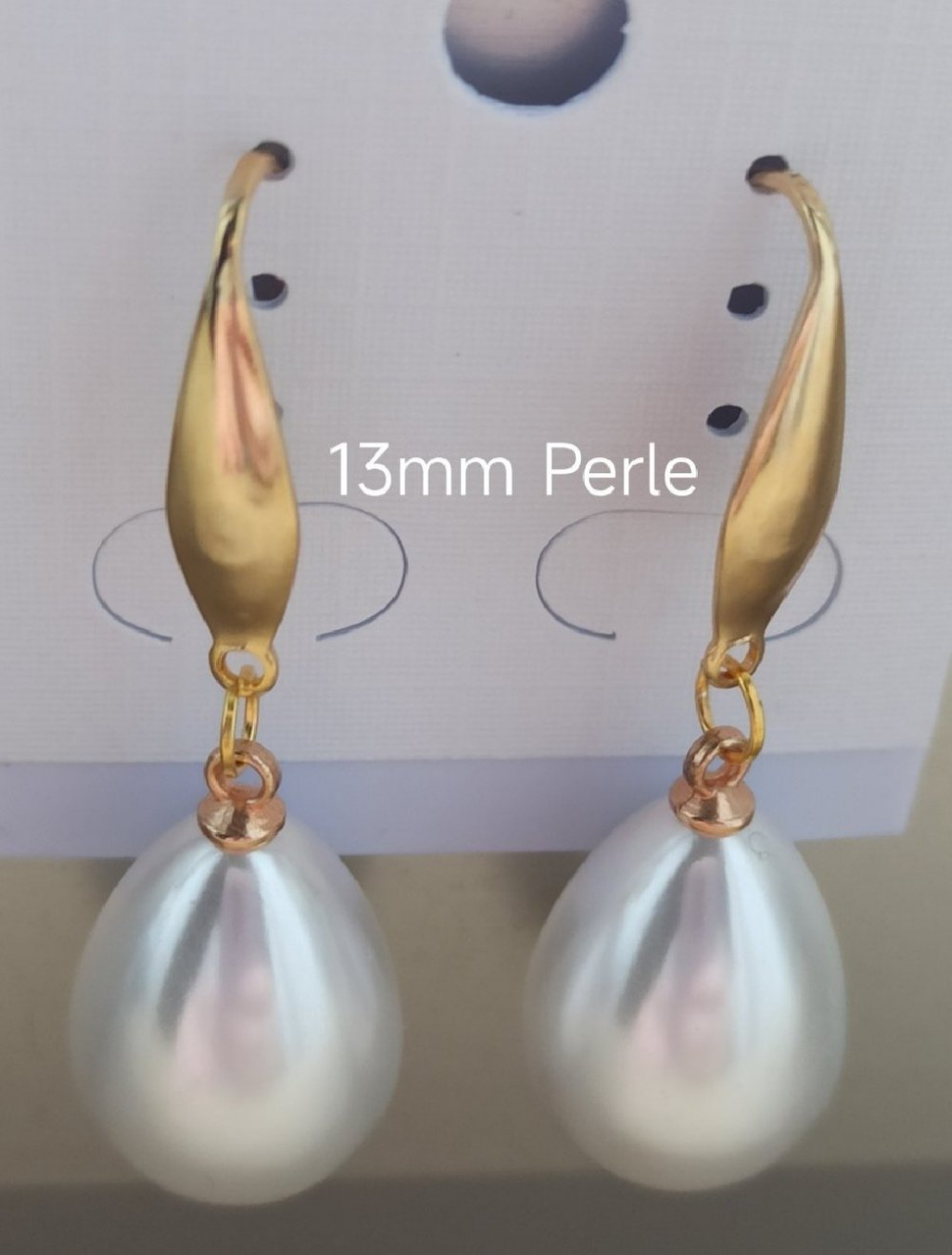 18k vergoldet Süßwasser Perlen Ohrringe gestempelt// Versand 2€