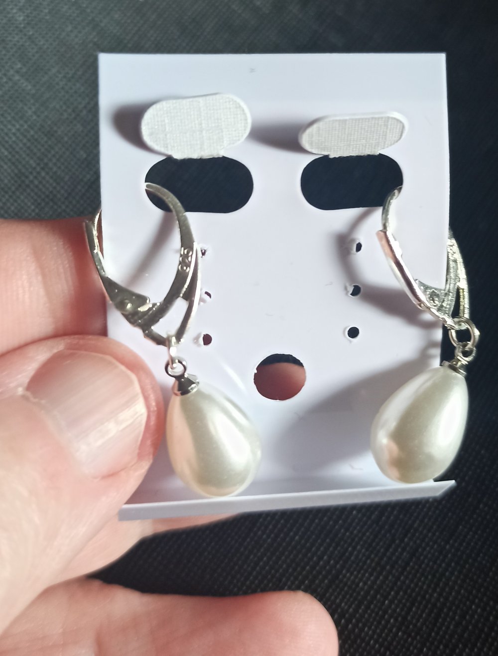 Sterling Silber Ohrringe mit 10mm weißer Perle - Versand ist kostenlos