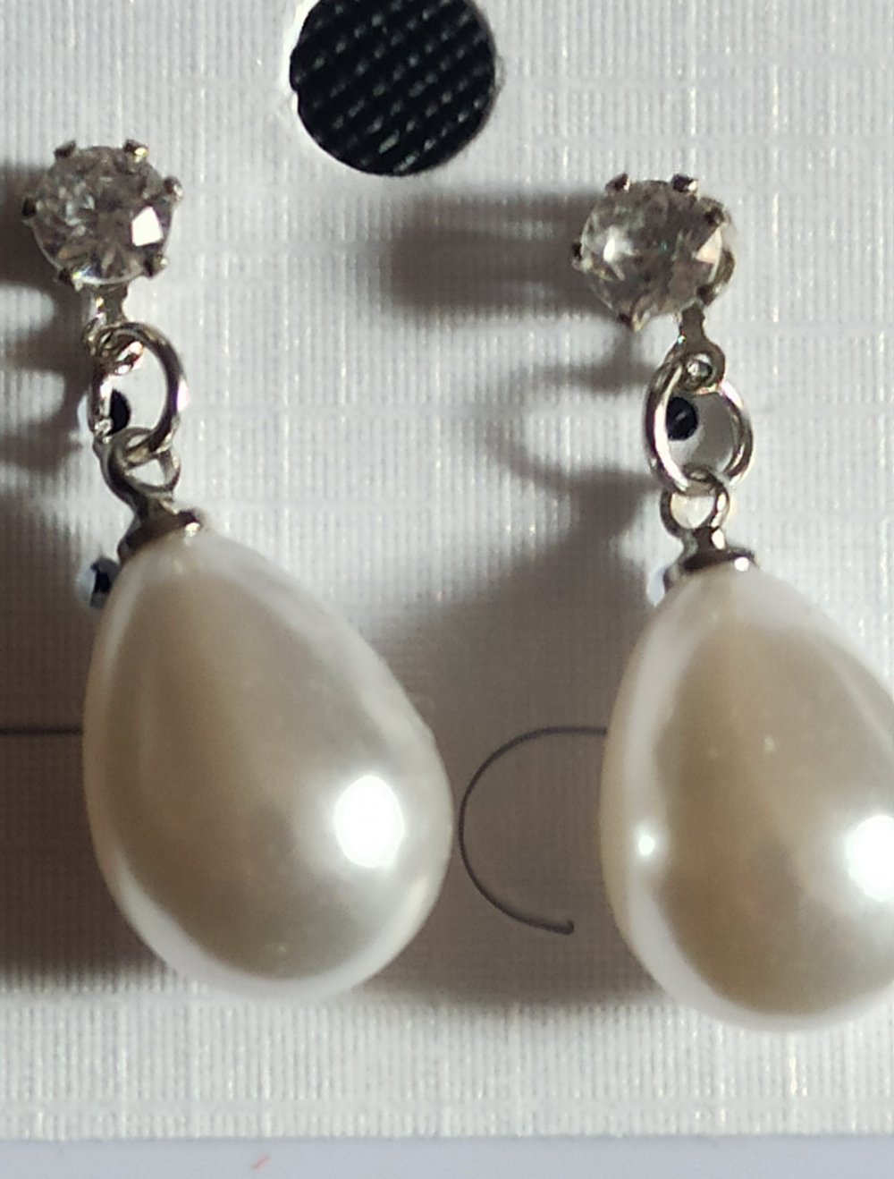 Silber Ohrringe mit großer Perle Versand im Preis enthalten