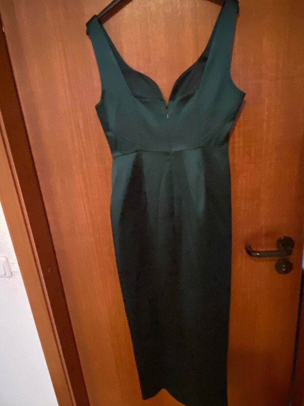 Karen Millen Italian Structured Satin Corset Detail Maxi Dress Größe 38