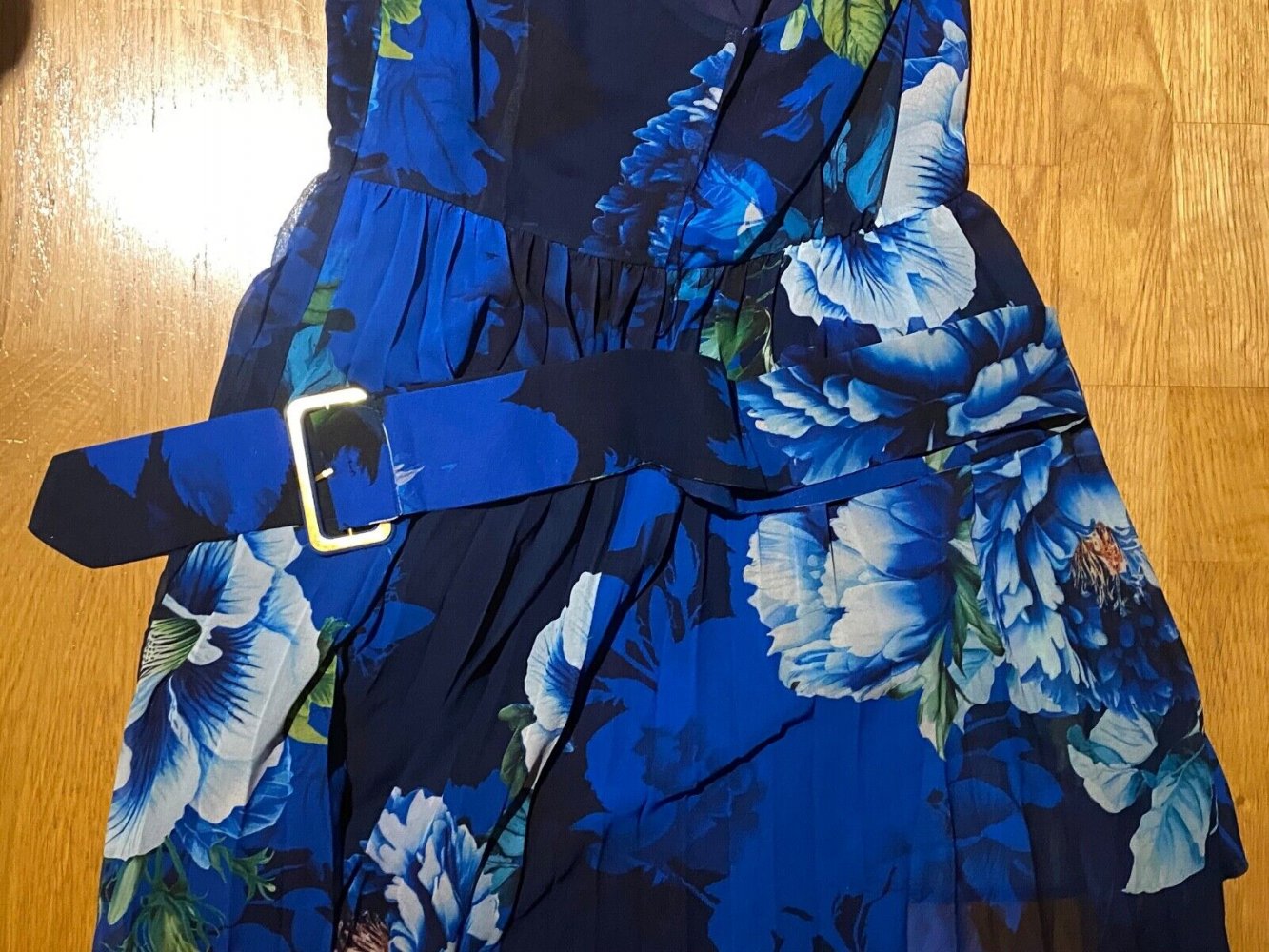 Karen Millen Rose Print Pleated Mini Dress Größe Größe 40