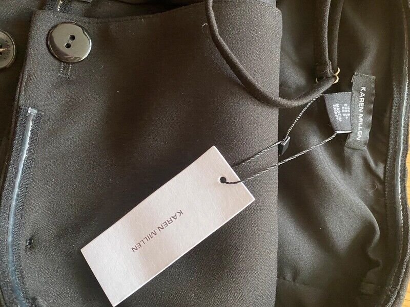 aren Millen Compact Stretch Tailored Bandeau Double Breasted Midi Dress Größe 34