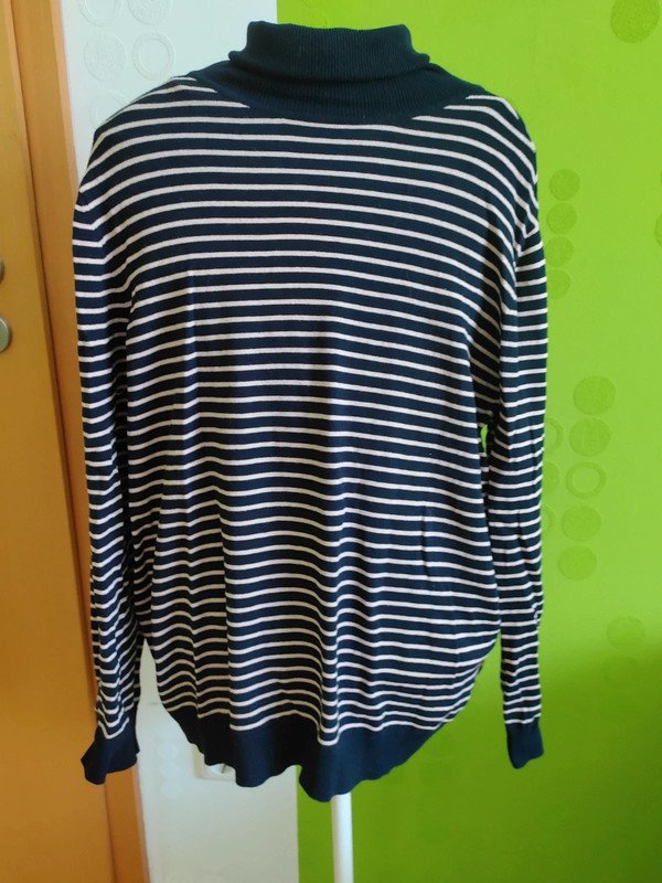 gestreifter Rollkragenpullover Gr.XL