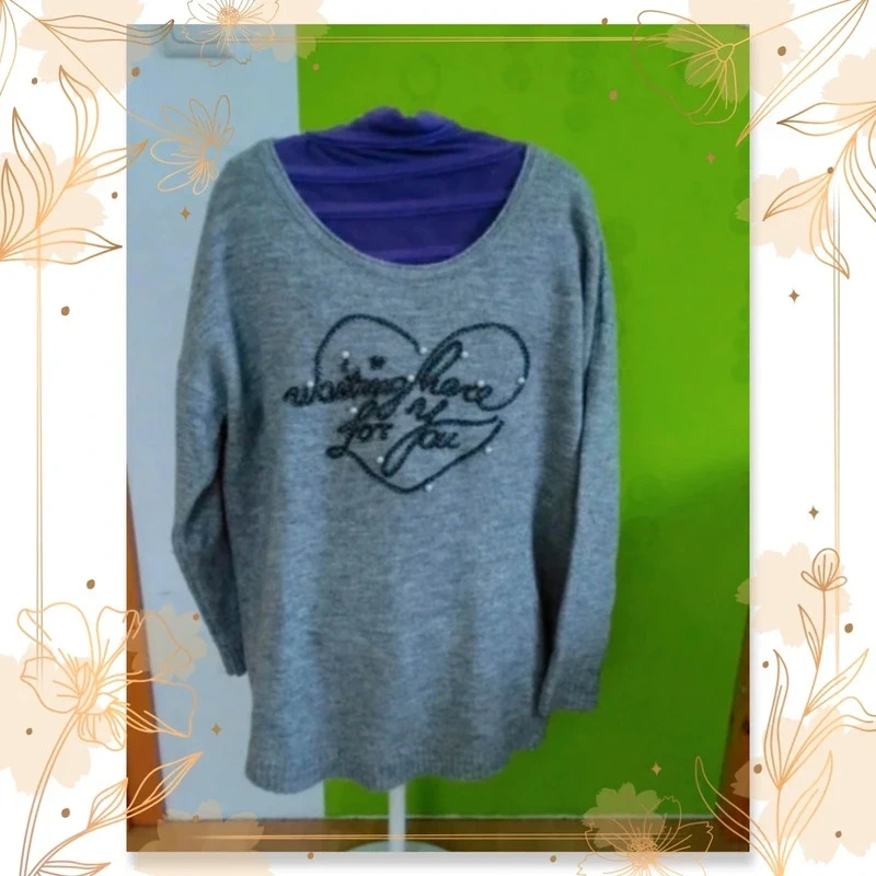 grauer Pullover Gr.46