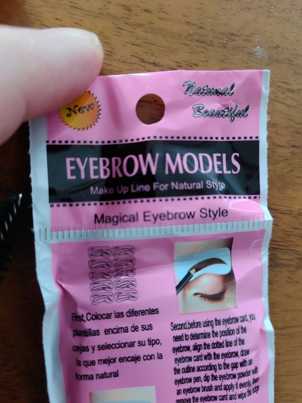 2x Augenbrauenschablonen & Bürsten