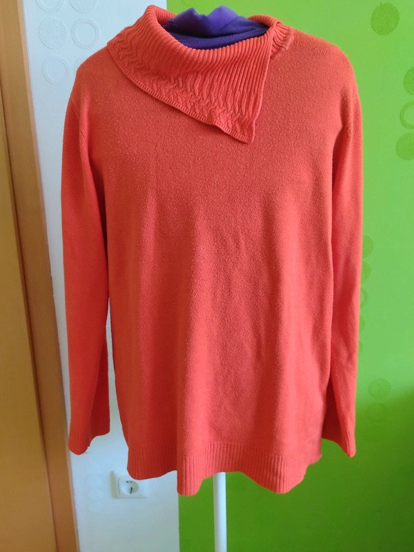 orangener Pullover Gr.L
