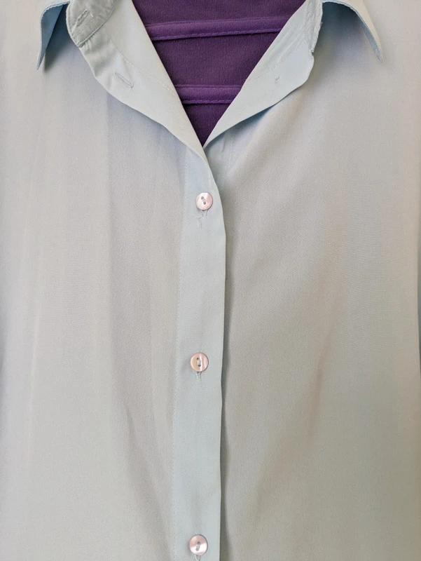 hellblaue Bluse Gr.50/2