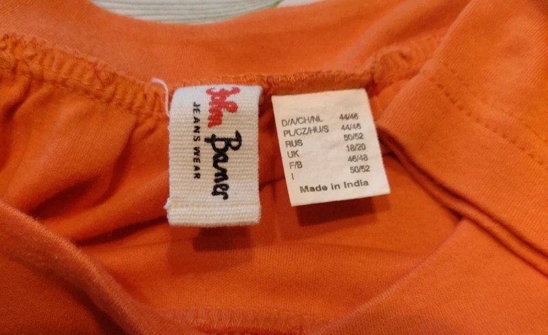 orangenes T-Shirt Gr.44/46