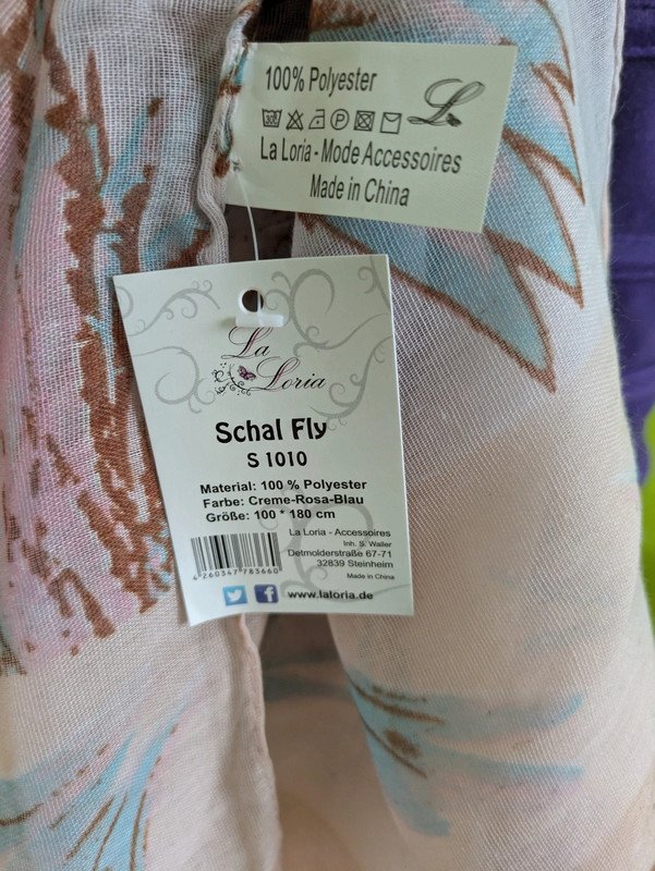 leichtes Tuch mit Vogelmotiven Neu