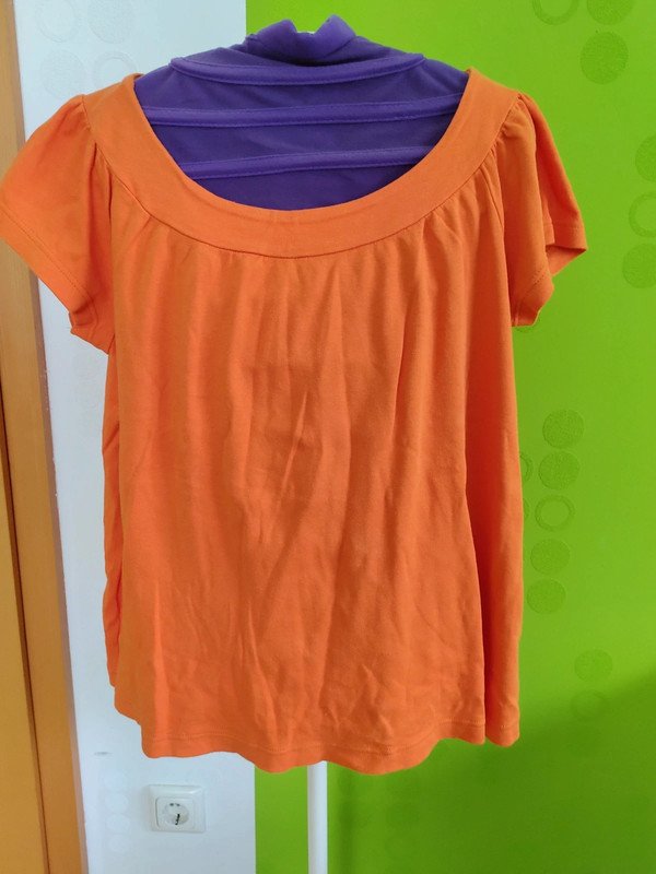 orangenes T-Shirt Gr.44/46