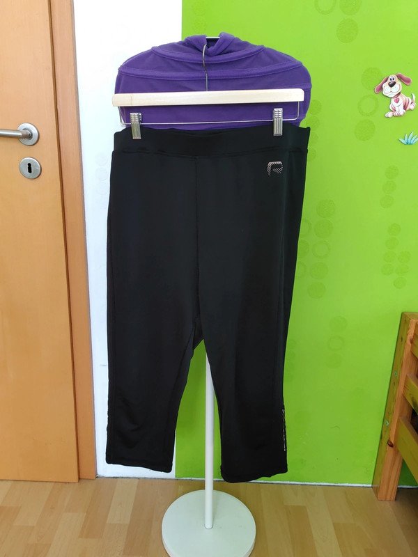 schwarze 7/8 Sporthose Gr.XL