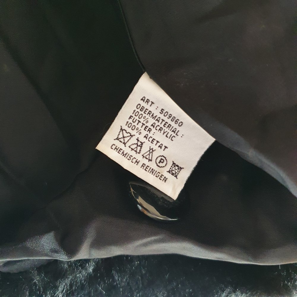 S.Oliver Pelzmantel schwarz Gr. S 36/38 Kunstfell hochwertig