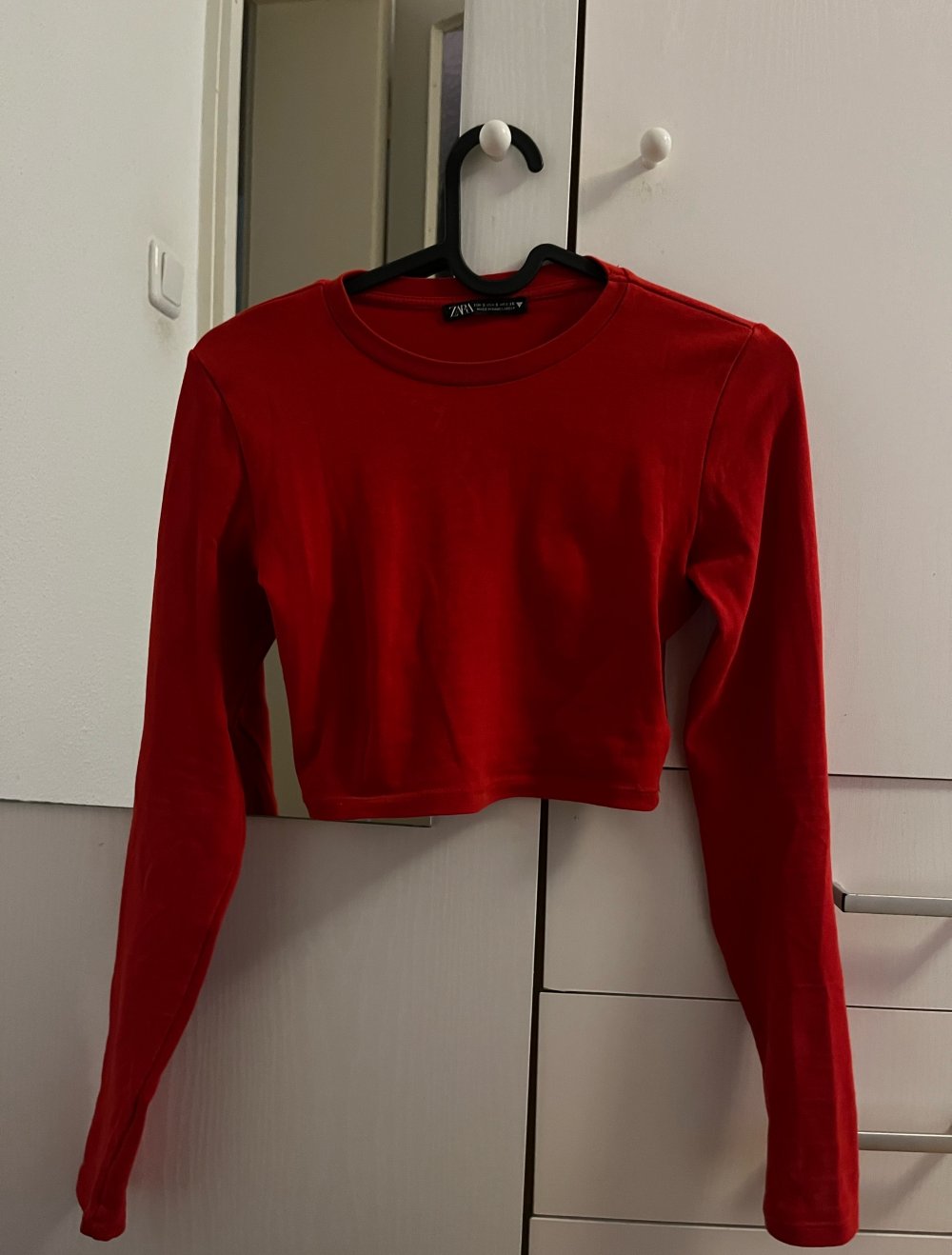Rotes zara crop top