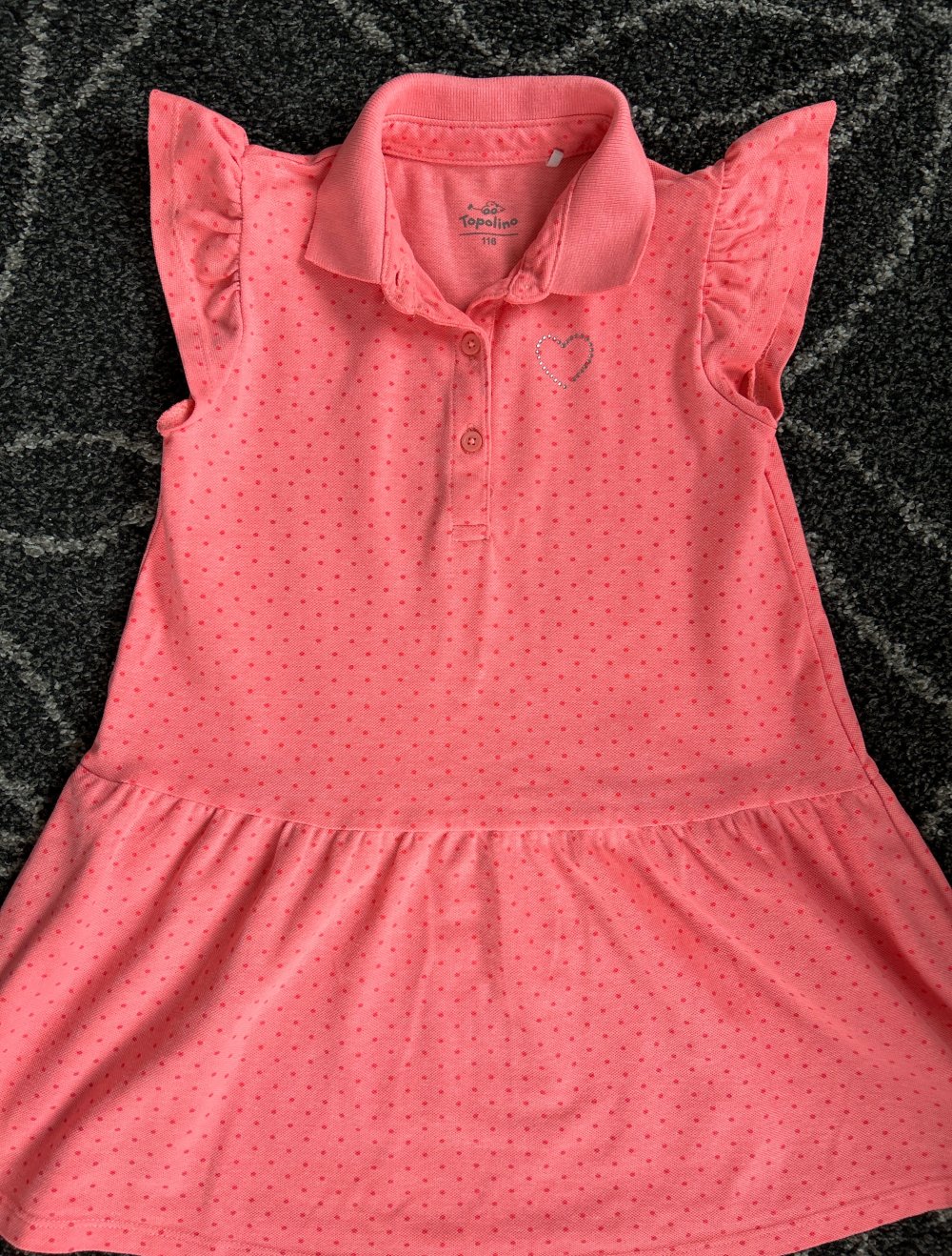 Ein sehr schöner Sommerkleid für Mädchen, 100 % Baumwolle, in Korallenfarbe