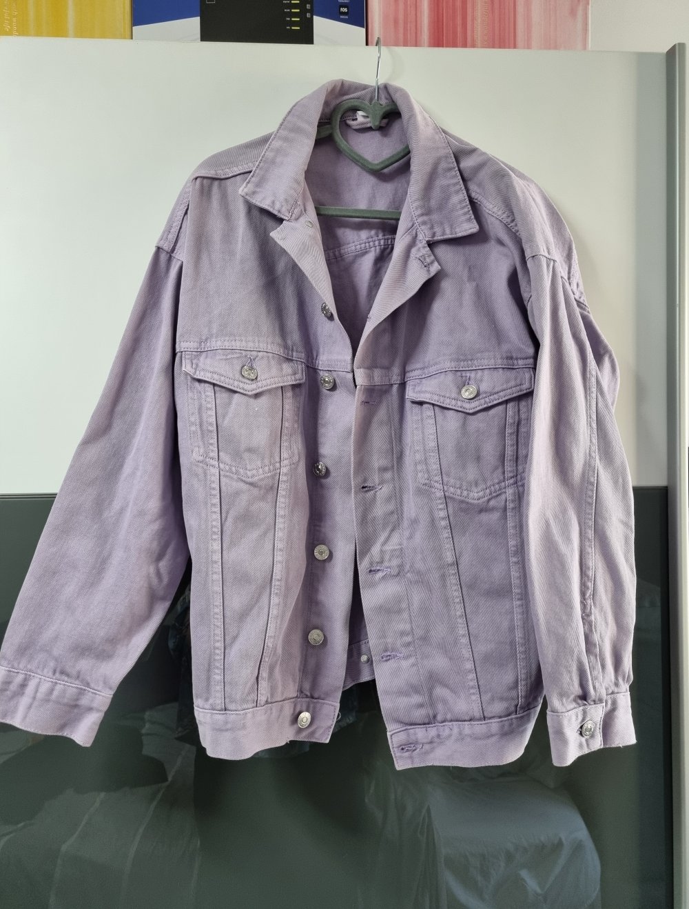 h&m jeansjacke flieder Jäckchen Sommer 38 top Look y2k