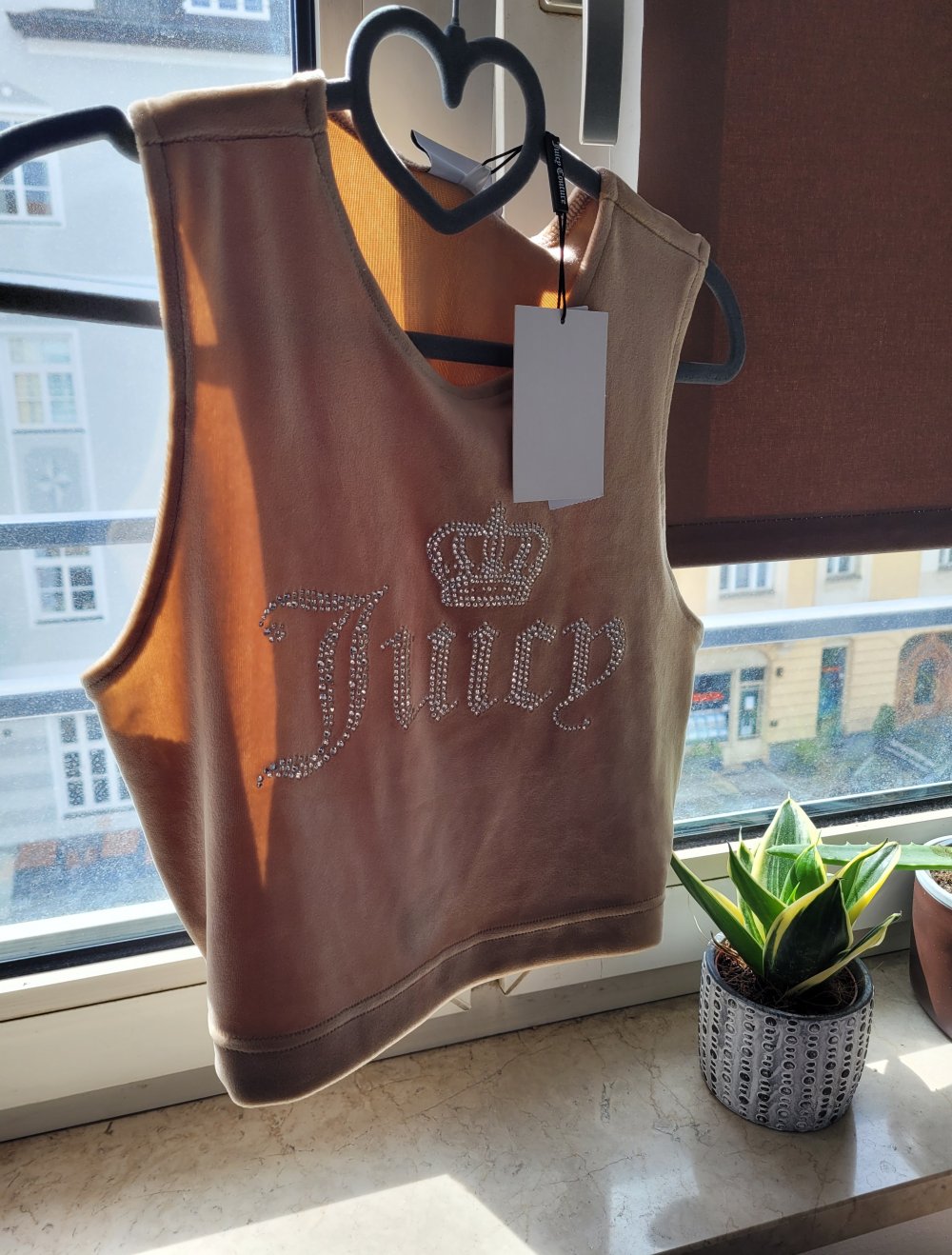Juicy Couture M 38 Top Samt Strass Steine