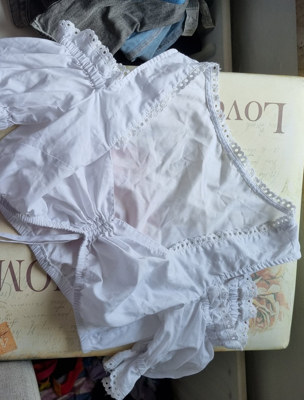 dirndlbluse 38 Trachten bluse Cropped Top Bluse