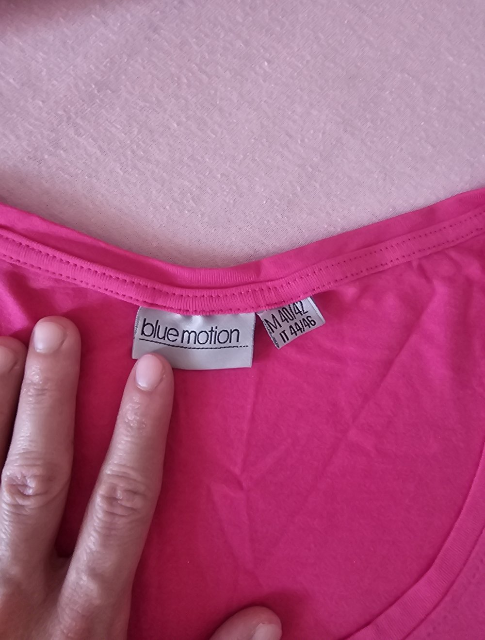 Sommer T-Shirt in Barbie pink, Größe M (40/42)