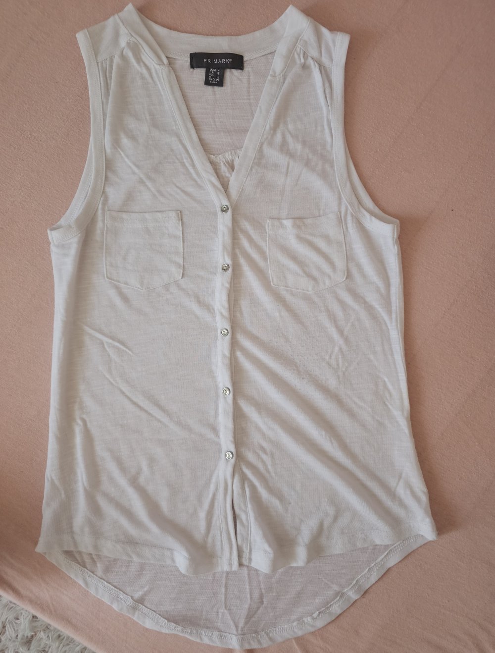 Asymmetrische Sommerbluse in Größe 32