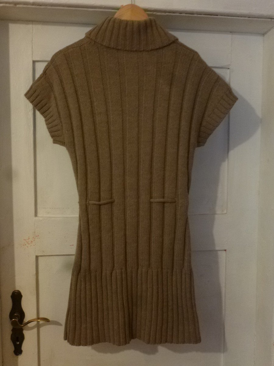  Blue Seven Women Pullunder hellbraun Gr. 40 mit Gürtel 30% Wolle